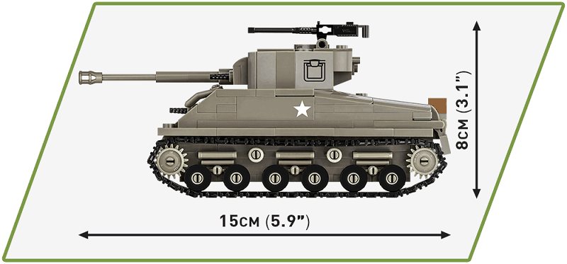 Cobi Americký tank Sherman M4A3E8 1:48
