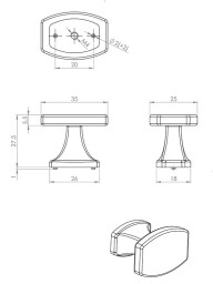 Knop Menfi černá matná