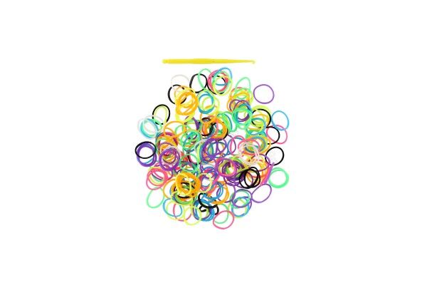 Udělej si svůj náramek - gumičky barevné 200ks 