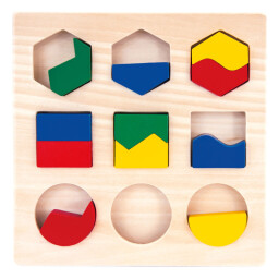Bino Dřevěné puzzle geometrické tvary
