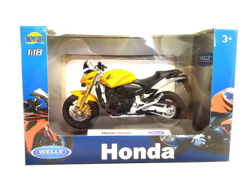 Welly Motocykl Honda Hornet 1:18 žlutý