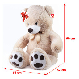 Rappa Velký plyšový medvěd Fido s visačkou 100 cm