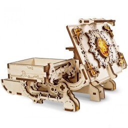 Ugears 3D dřevěné mechanické puzzle Jantarová šperkovnice