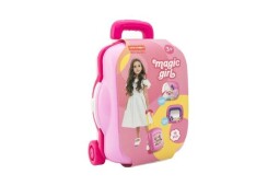 Malá kadeřnice s fénem a doplňky 18ks v kufříku na kolečkách 