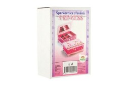 Šperkovnice Princess zrcadlo dřevo 17x7x11,5cm