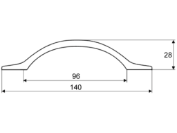 Úchytka Palin 96 nikl matný