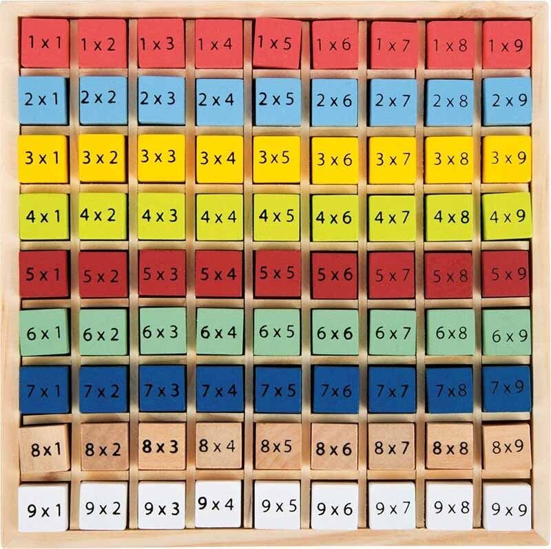 Small Foot Dřevěná vzdělávácí tabulka násobilka