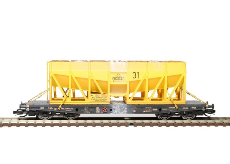 SDV Nádobový vůz Paoj 10 s nástavbou POSISTA ČSD 1:120