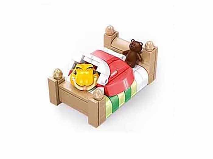 Sluban Builder Garfield v posteli