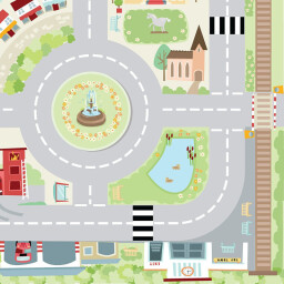 Hrací koberec PLAYMAT Moje první město 80x120 cm