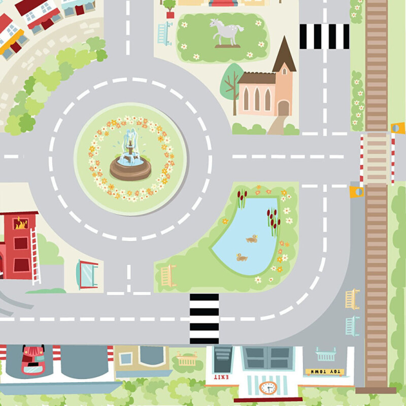 Hrací koberec PLAYMAT Moje první město 80x120 cm