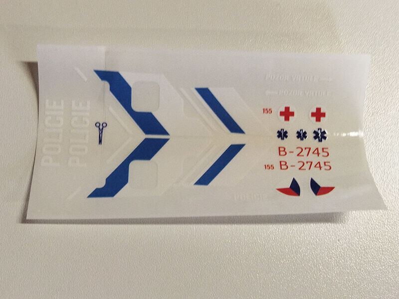 Aršík polepů Vrtulník Policie