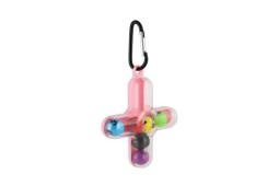 Přívěsek na klíče hlavolam růžový