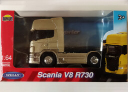 Welly Tahač Scania V8 R730 1:64 béžová