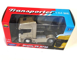 Welly Scania V8 R730 1:64 zlatá