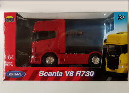 Welly Tahač Scania V8 R730 1:64 červená