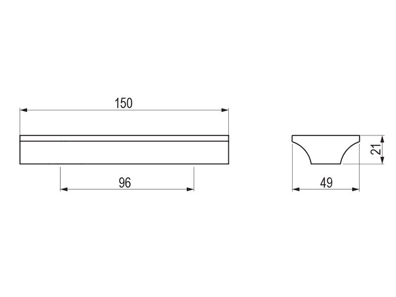 Úchytka Oblong Dub  lakovaný