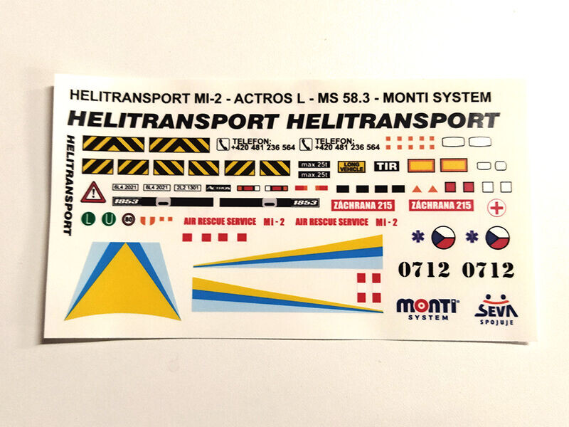 Aršík polepů Helitransport 