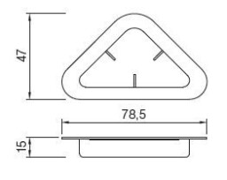 Kluzák nastřelovací rohový 15 mm černý 