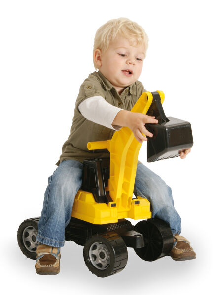 Lena Bagr žlutočerný Giga Trucks 70cm