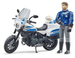 Bruder BWORLD policejní motocykl Ducati Scrambler s jezdcem 1:16