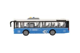 Autobus plast 28cm modrý na setrvačník