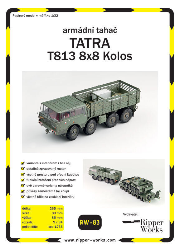 RW 83 Tatra 813 8x8 Kolos - armádní tahač