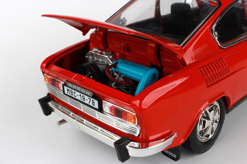Abrex Škoda 110R Coupé 1:18 Červená Závodní