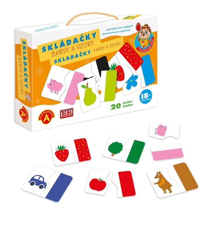 Poznávání pro nejmenší skládačky barvy a vzory