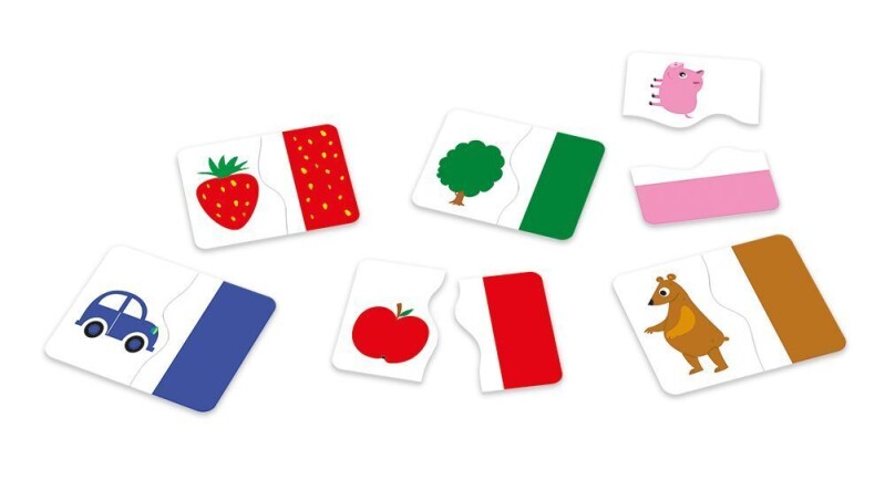 Poznávání pro nejmenší skládačky barvy a vzory