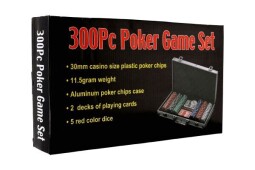 Poker sada 300ks + karty + kostky v hliníkovém kufříku