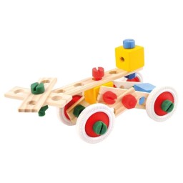 Bino Dřevěná stavebnice v kyblíku