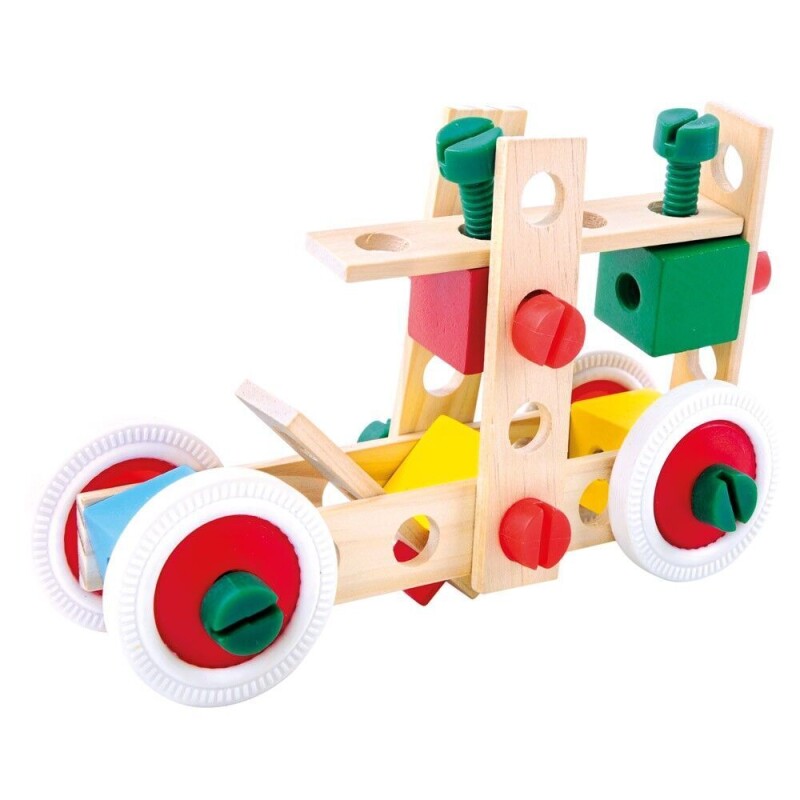 Bino Dřevěná stavebnice v kyblíku