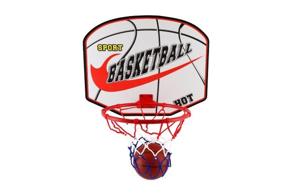 Basketbalový koš a míč s pumpičkou