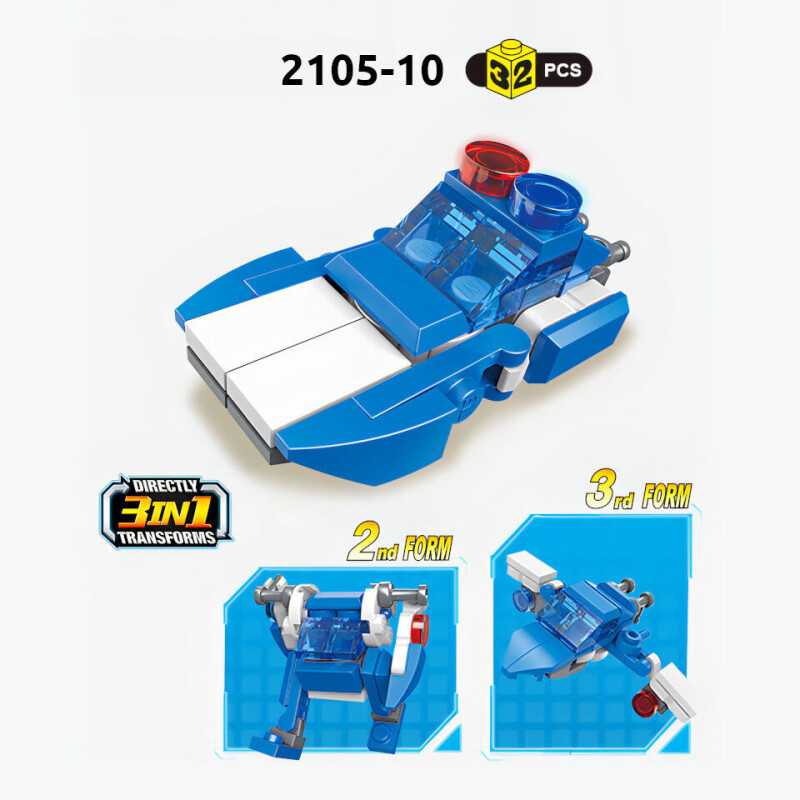 Qman Police Engineering Team 3v sada 10 kusů