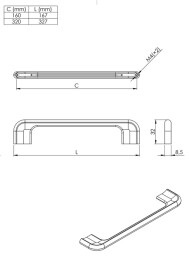 Úchytka Tonk Zlatá broušená
