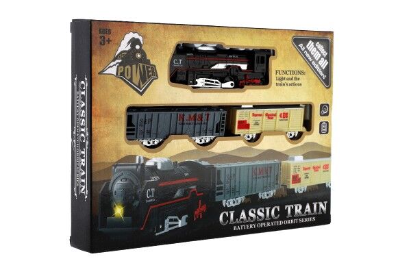 Vlak s vagónky a koleje 