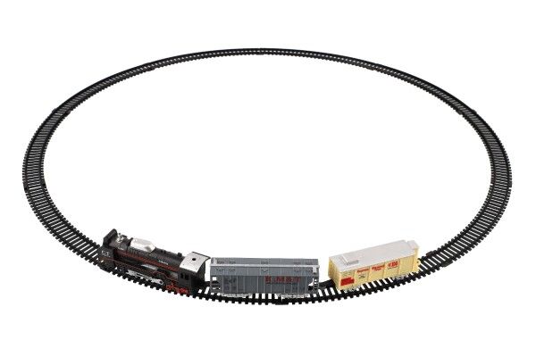 Vlak s vagónky a koleje 