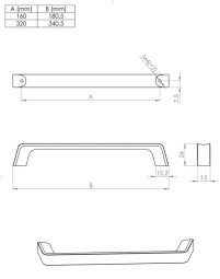Úchytka Scoop Zlatá matná
