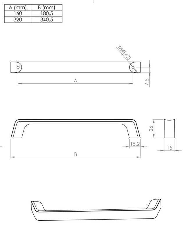 Úchytka Scoop Zlatá matná