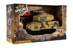 Tank s vojákem plast 8x24cm