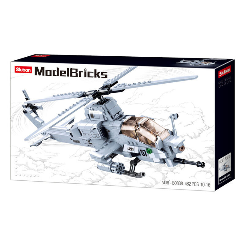 Sluban Army Model Bricks Bitevní helikoptéra AH-1Z Viper