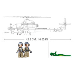 Sluban Army Model Bricks Bitevní helikoptéra AH-1Z Viper