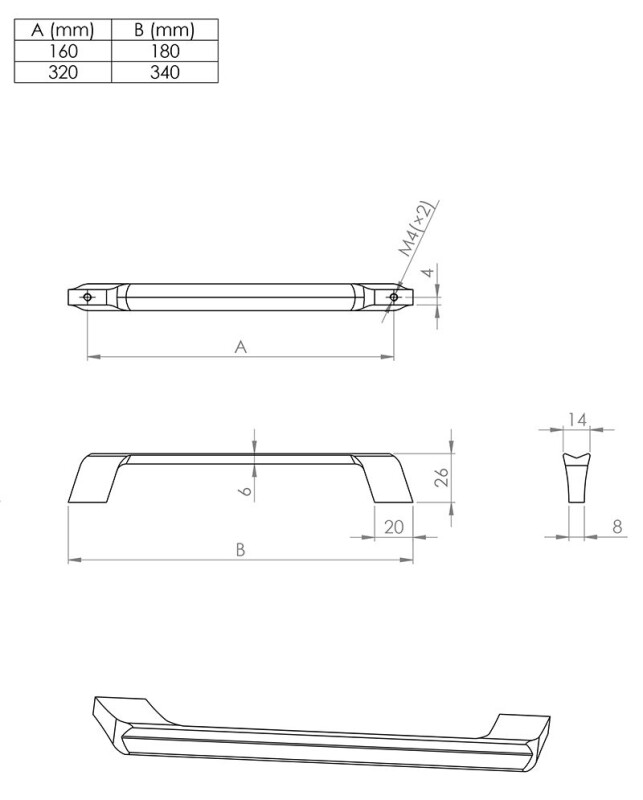 Úchytka Wake Nikl tmavý matný