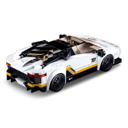 Sluban Model Bricks Bílý italský sporťák