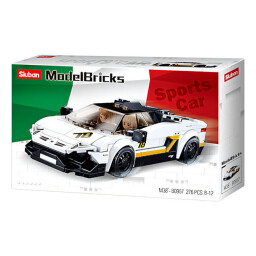 Sluban Model Bricks Bílý italský sporťák