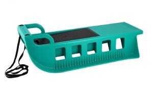 Sáně Kamzík plastové zelené s popruhem 85x41cm 