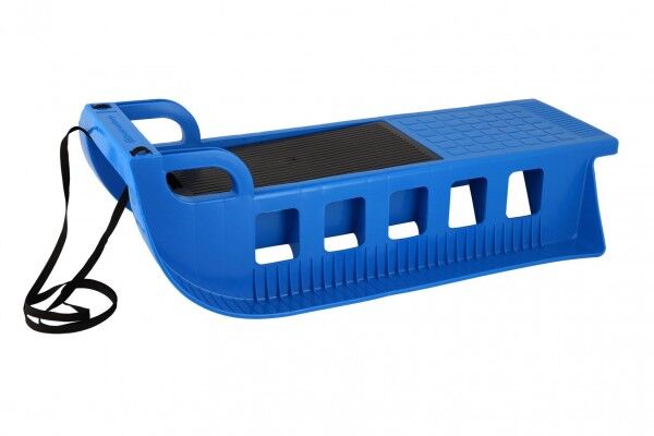 Sáně Kamzík plastové modré s popruhem 85x41cm