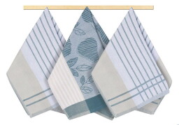 Kuchyňská utěrka 50x70cm šedomodrý proužek