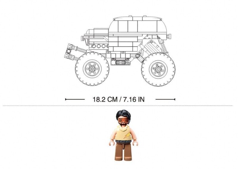 Sluban Power Bricks Natahovací auto Bigfoot Green-Purple Speed ​​​​Kixx